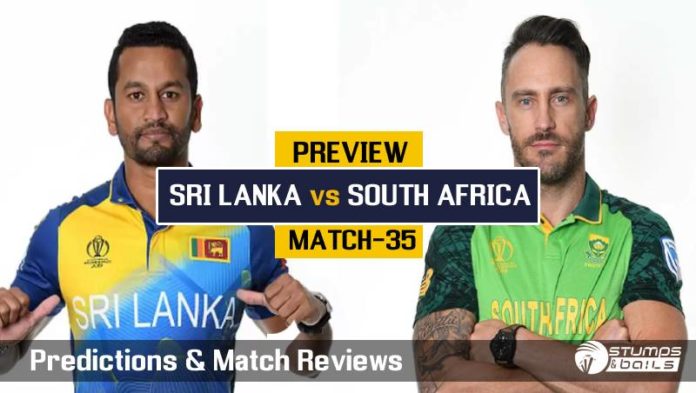 Cricket World Cup 2019 Preview – Sri Lanka continue their semi final push against a struggling South African team