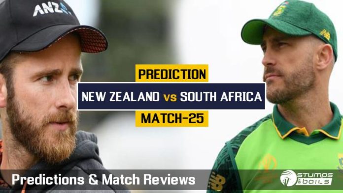 Match Prediction For New Zealand vs South Africa – 25TH ODI ICC CWC19