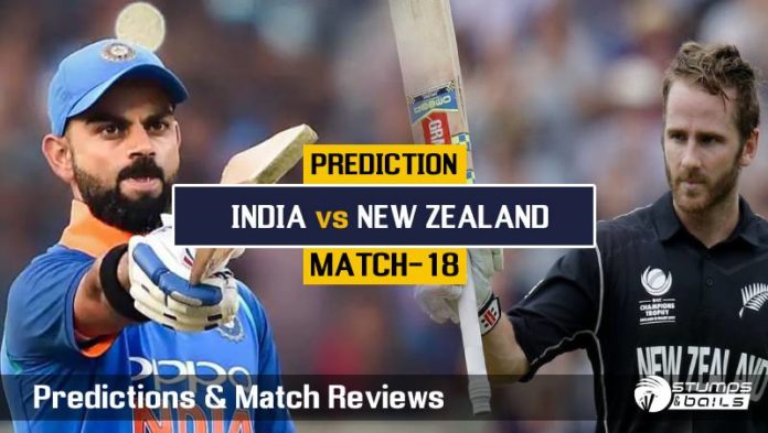 Match Prediction For India VS New Zealand – 18th ODI ICC CWC19