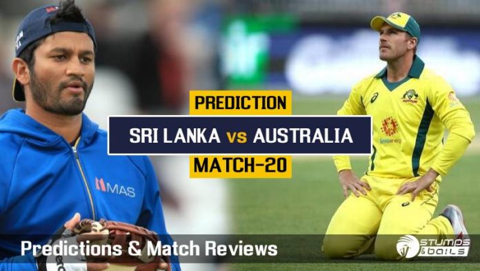 Match Prediction For Sri Lanka VS Australia – 20th ODI ICC CWC19
