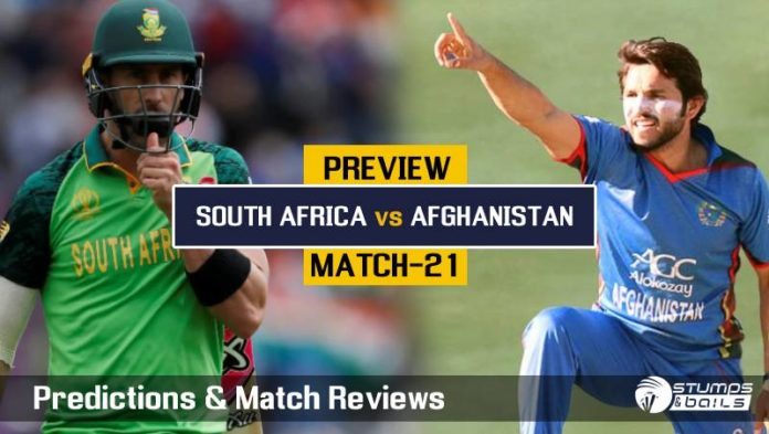 Cricket World Cup 2019 Preview – South Africa take on Afghanistan in a bid to get their campaign on track