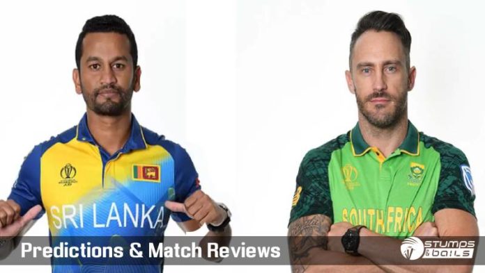 Sri Lanka Vs South Africa 35th ODI ICC Cricket World Cup 2019 – Live Cricket Score | SL Vs SA ICC WC 2019