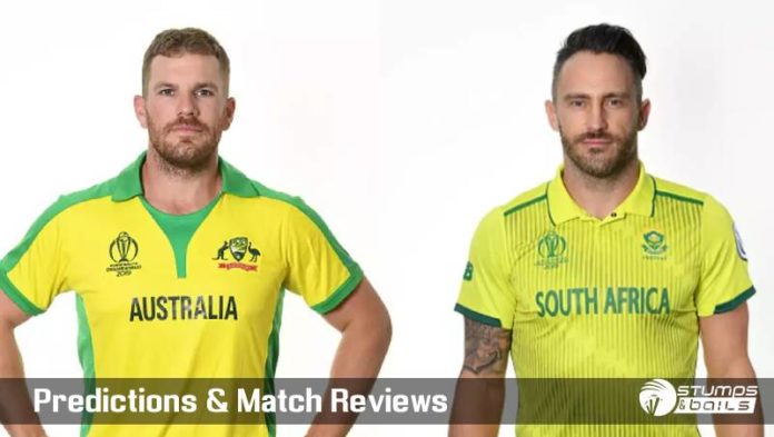 Australia Vs South Africa 45th ODI ICC Cricket World Cup 2019 – Live Cricket Score | AUS Vs SA ICC WC 2019