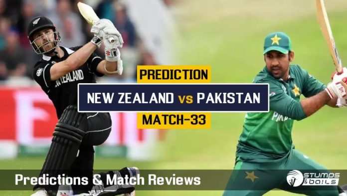 Match Prediction For New Zealand vs Pakistan – 33RD ODI ICC CWC19