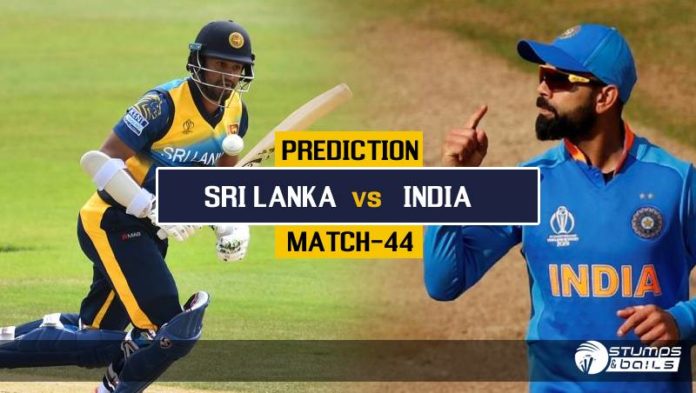 Match Prediction For India Vs Sri Lanka – 44TH ODI ICC CWC19