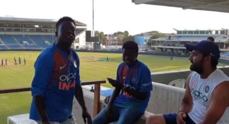 Rohit Sharma Hilarious interaction With West Indian Fans After India’s Victory In Jamaica Test