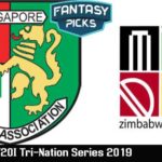 Fantasy Picks For Singapore vs Zimbabwe 6th T20 | Singapore T20I Tri-Nation Series 2019 | SIN vs ZIM | Playing XI, Pitch Report & Fantasy Picks | Dream11 Fantasy Cricket Tips