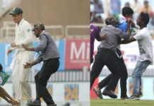 IND vs SA – Fan Invades Pitch To Touch Quinton De Kock’s Feet IND vs SA - Fan Invades Pitch To Hug Quinton De Kock