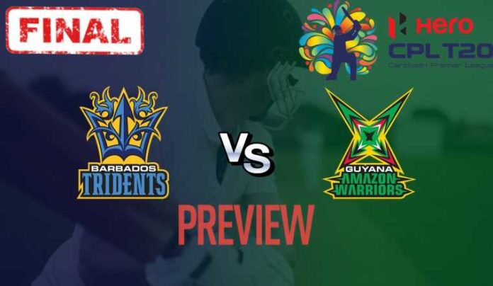 Guyana Amazon Warriors To Play Against Barbados Tridents In The CPL 2019 Final