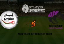 Match Prediction For Scotland Vs Oman, Playoff 5 | ICC Men’s T20 World Cup Qualifier 2019 | ICC World Twenty20 Qualifier | SCO Vs OMAN Match Prediction For Scotland Vs Oman, Playoff 5 | ICC Men’s T20 World Cup Qualifier 2019 | ICC World Twenty20 Qualifier | SCO Vs OMAN