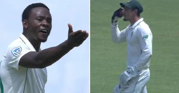 Kaigiso Rabada And Quinton de Kock Have A Tiff During Pune Test