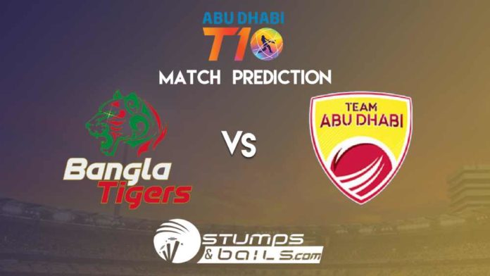 Match Prediction For Bangla Tigers vs Team Abu Dhabi | T10 League 2019 | BGT vs AD