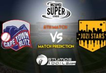 Match Prediction For Cape Town Blitz vs Jozi Stars 6th Match | Mzansi Super League 2019| MSL 2019 | CTB vs JS Match Prediction For Cape Town Blitz vs Jozi Stars 6th Match | Mzansi Super League 2019| MSL 2019 | CTB vs JS