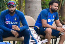 India vs Bangladesh- Rohit Sharma and Ravindra Jadeja Have A Banter Before The Test Match series in Indore India vs Bangladesh- Rohit Sharma and Ravindra Jadeja seen bantering before the test match series in Indore