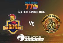 Match Prediction For Deccan Gladiators Vs Northern Warriors | T10 League 2019 | DGL Vs NW Match Prediction For Deccan Gladiators Vs Northern Warriors | T10 League 2019 | DGL Vs NW