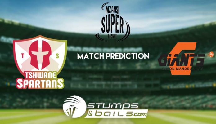 Match Prediction For Tshwane Spartans vs Nelson Mandela Bay Giants 5th Match | Mzansi Super League 2019| MSL 2019 | TS vs NMBG