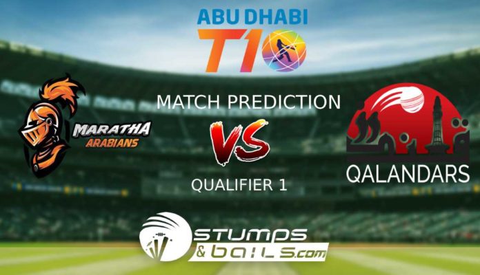 Match Prediction For Maratha Arabians vs Qalandars Qualifier 1 | T10 League 2019 | MA vs QLD