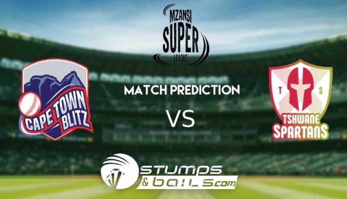 Match Prediction For Cape Town Blitz vs Tshwane Spartans | Mzansi Super League 2019 | CTB vs TS