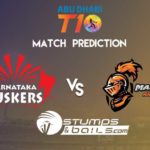 Match Prediction For Karnataka Tuskers vs Maratha Arabians | T10 League 2019 | KAT vs MA
