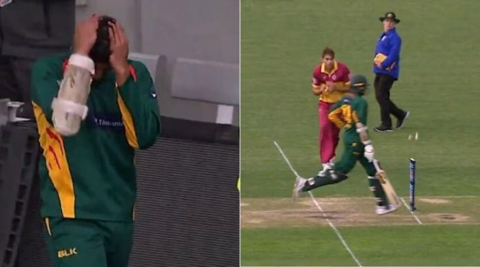 Tasmania all-rounder Gurinder Sandhu all in shame after a silly run out