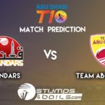 Match Prediction For Qalandars vs Team Abu Dhabi | T10 League 2019 | QLD vs AD