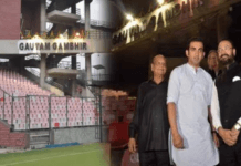 DDCA Inaugurate Gautam Gambhir Stand At Arun Jaitley Stadium DDCA Inaugurate Gautam Gambhir Stand At Arun Jaitley Stadium