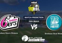 Match Prediction For Sydney Sixers Women vs Brisbane Heat Women 26th T20 | Womens Big Bash League 2019 | WBBL 2019 | SYSW vs BRHW Match Prediction For Sydney Sixers Women vs Brisbane Heat Women 26th T20 | Womens Big Bash League 2019 | WBBL 2019 | SYSW vs BRHW
