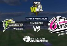 Match Prediction For Sydney Thunder Women vs Sydney Sixers Women 33rd T20 | Womens Big Bash League 2019 | WBBL 2019 | SYTW vs SYSW Match Prediction For Sydney Thunder Women vs Sydney Sixers Women 33rd T20 | Womens Big Bash League 2019 | WBBL 2019 | SYTW vs SYSW