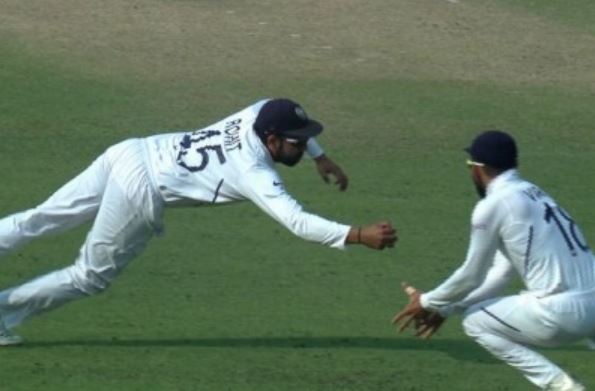 IND VS BAN 2ND TEST: Rohit Sharma's Single Handed Catch Dismisses Mominil Haque