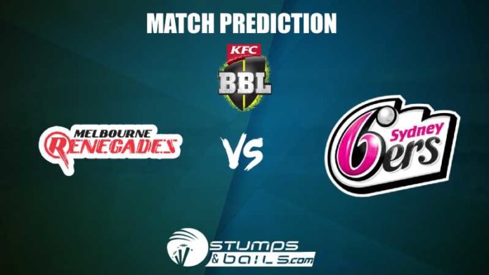 Melbourne Renegades Vs Sydney Sixers T20 Prediction| BBL 2019-20