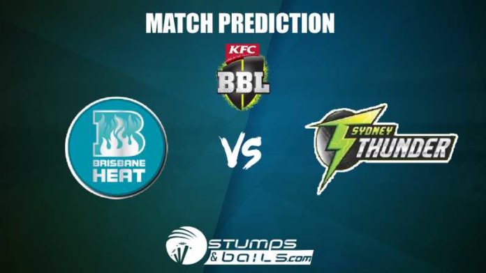 Big Bash League 2019 - Brisbane Heat Vs Sydney Thunders Match Prediction