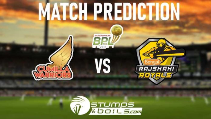 Cumilla Warriors vs Rajshahi Royals Match Prediction BPL 2019-20
