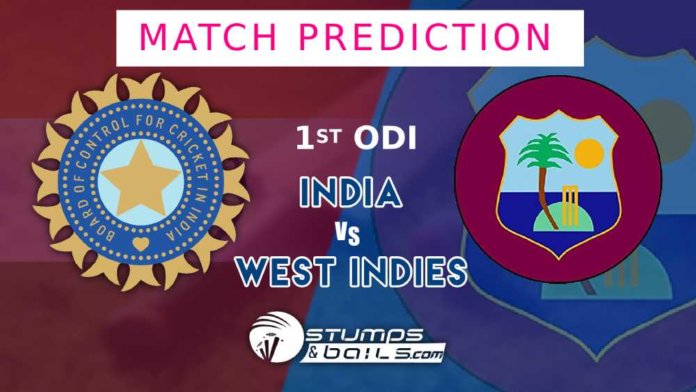 Match Prediction for India Vs West Indies 2019 - 1st ODI