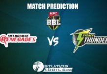 Sydney Thunder Vs Melbourne Renegades T20 Prediction| BBL 2019-20 Sydney Thunder Vs Melbourne Renegades T20 Prediction| BBL 2019-20