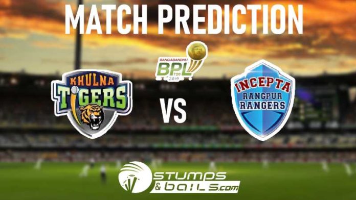 Khulna Tigers vs Rangpur Rangers Match Predictionl BPL 2019-20