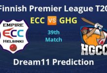 Finnish Premier League 2020 Dream11 Prediction: ECC Vs GHG ECC GHG