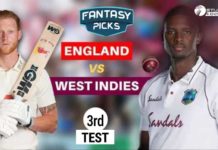 England vs West Indies, 2020: 3rd Test Dream11 Fantasy Cricket Tips England vs West Indies, 2020: 3rd Test Dream11 Fantasy Cricket Tips | StumpsandBails