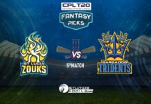 CPL 2020 Dream 11 Prediction : SLZ vs BAR