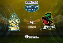 CPL 2020 15th Match Dream11 Prediction: SLZ Vs SNP SLZ Vs SNP