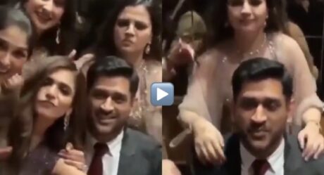Watch: MS Dhoni Gets Uncomfortable As Sakshi Dhoni Dances All Over Him