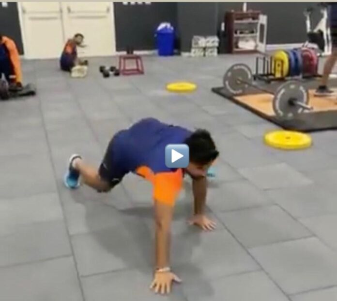Rishabh Pant does “Spiderman” workout