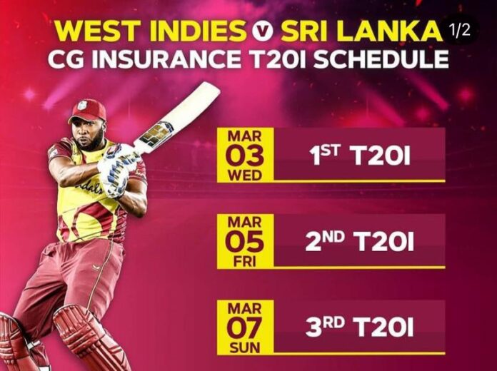 West Indies vs Sri Lanka 1st T20