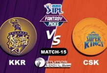 KKR vs CSK IPL 2021, Match 15| KKR vs CSK Dream11 Predictions FANTASY-15: KKR vs CSK
