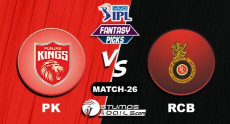 PK vs RCB IPL 2021, Match 26| PK vs RCB Dream11 Predictions