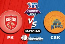 PK vs CSK IPL 2021, Match 8|PK vs CSK Dream11 Predictions FANTASY-8: PK vs CSK