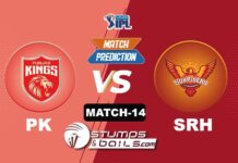 IPL 2021: PK vs SRH| StumpsandBails Match Predictions Match-Prediction-14: PK vs SRH