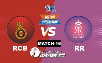 IPL 2021: RCB vs RR| StumpsandBails Match Predictions Match-Prediction-16: RCB vs RR