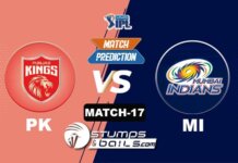 IPL 2021: PK vs MI| StumpsandBails Match Predictions Match-Prediction-17: PK vs MI