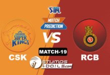 IPL 2021: CSK vs RCB| StumpsandBails Match Predictions Match-Prediction-19: CSK vs RCB