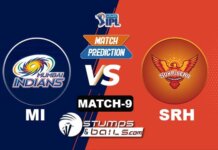 IPL 2021: MI vs SRH| StumpsandBails Match Predictions Match-Prediction-9: MI vs SRH